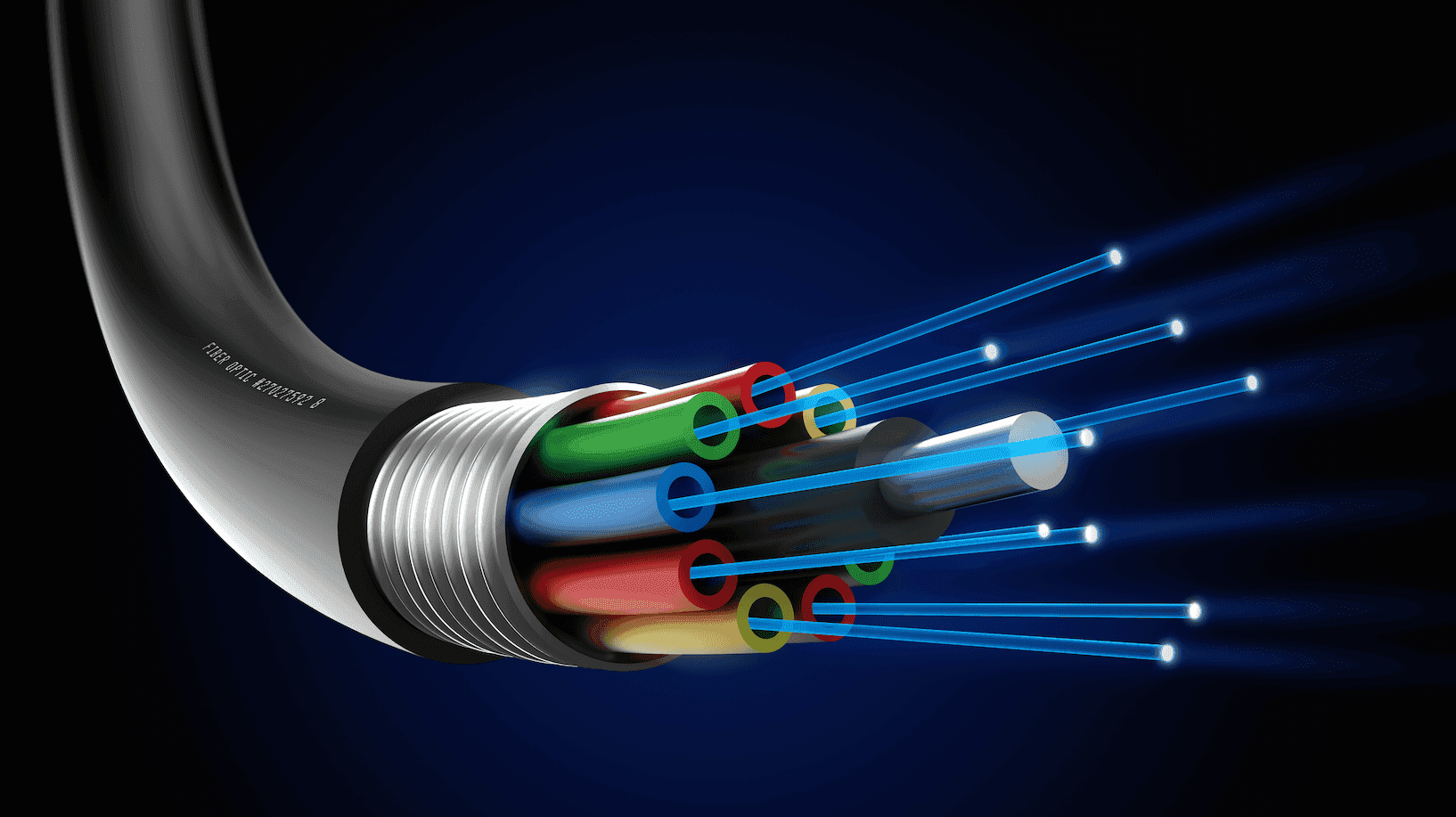 Shows the inside of a cable