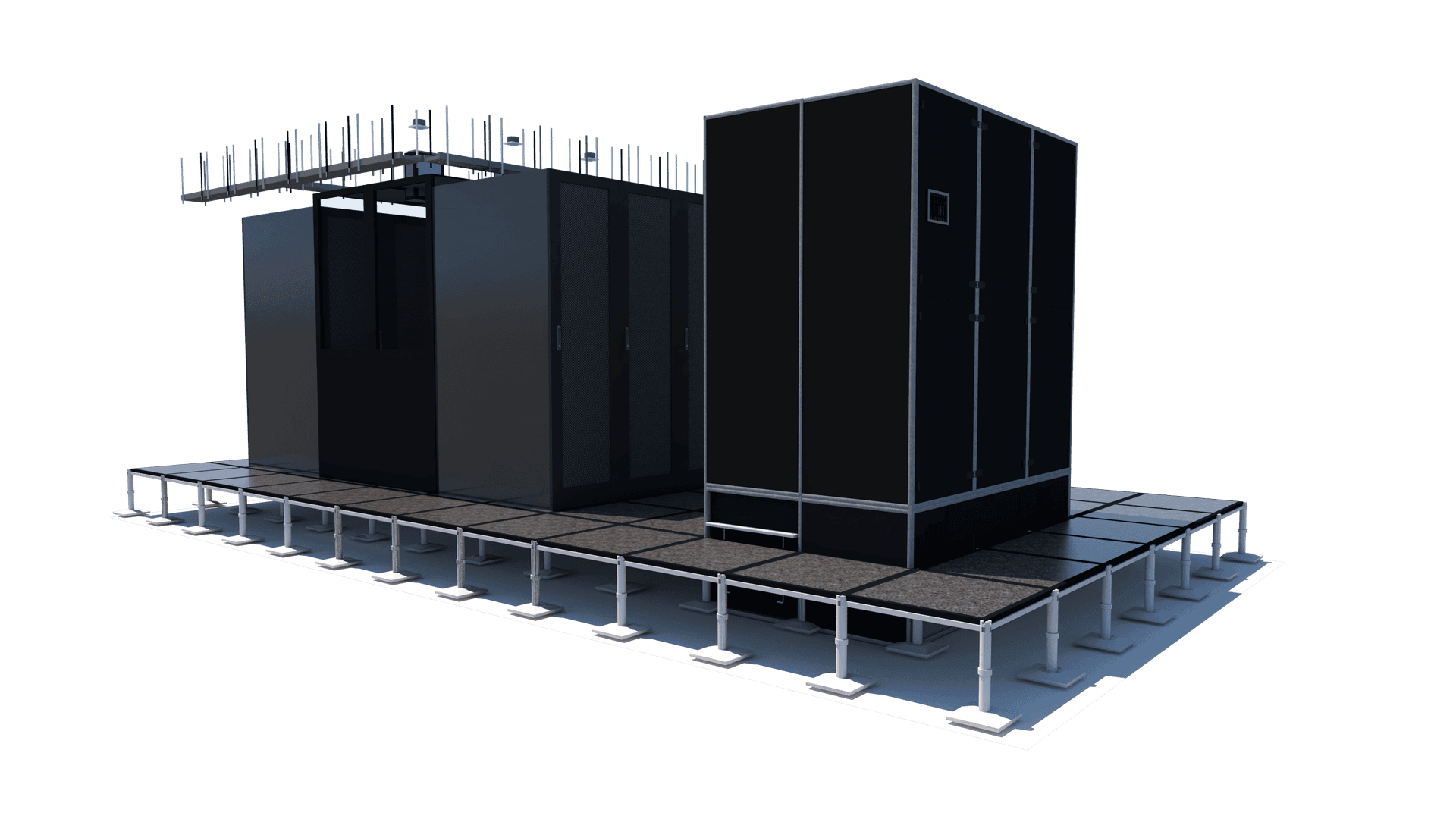 3D render of data center